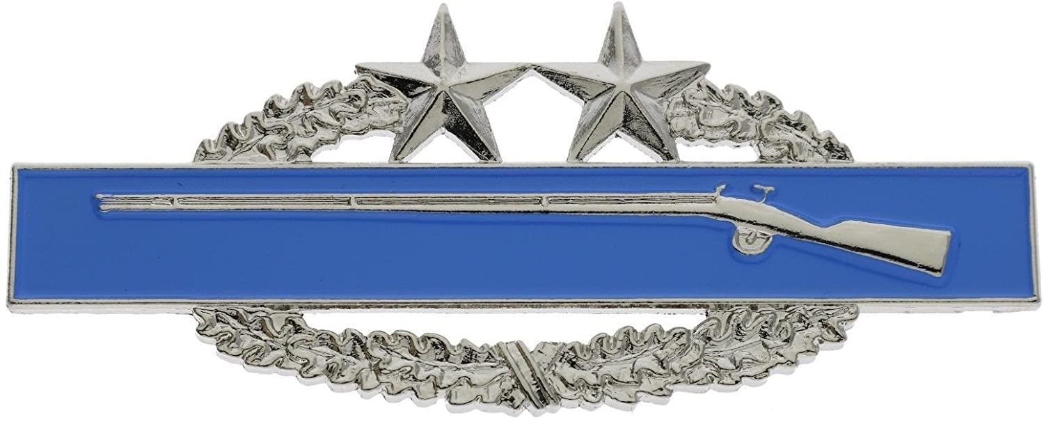 Combat Infantry Badge Large Pin  - Silver