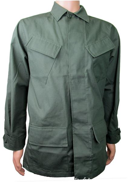 Military Uniform Supply Vietnam Style Slant Pocket Jacket - OLIVE DRAB