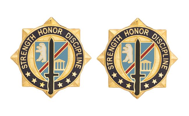 170th Infantry Brigade Unit Crest - 1 Pair - STRENGTH HONOR DISCIPLINE