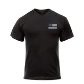 Rothco Honor and Respect 2-Sided Thin Blue Line Flag T-Shirt - Black