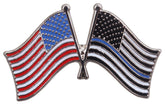 Thin Blue Line US Flag Pin