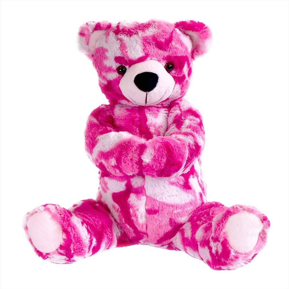 Stuffed Plush Toy Teddy Bear 12 Inch - Pink Camo