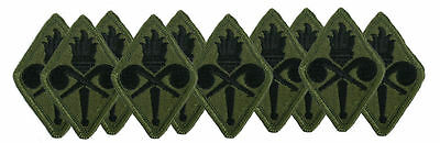 LOT of 10 Authentic U.S. Army CBRN School Patch - O.D. Green/Subdued - SEWON