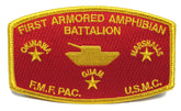1st Armored Amphibian Battalion WWII USMC Patch - F.M.F. PAC.