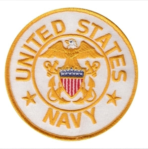 U.S. Navy White Twill Patch - 4 Inch