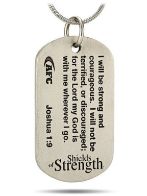 Women's One Nation Under God Pendant Necklace - Joshua 1:9