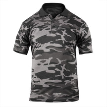 Rothco Moisture Wicking Polo Shirt Black Camo