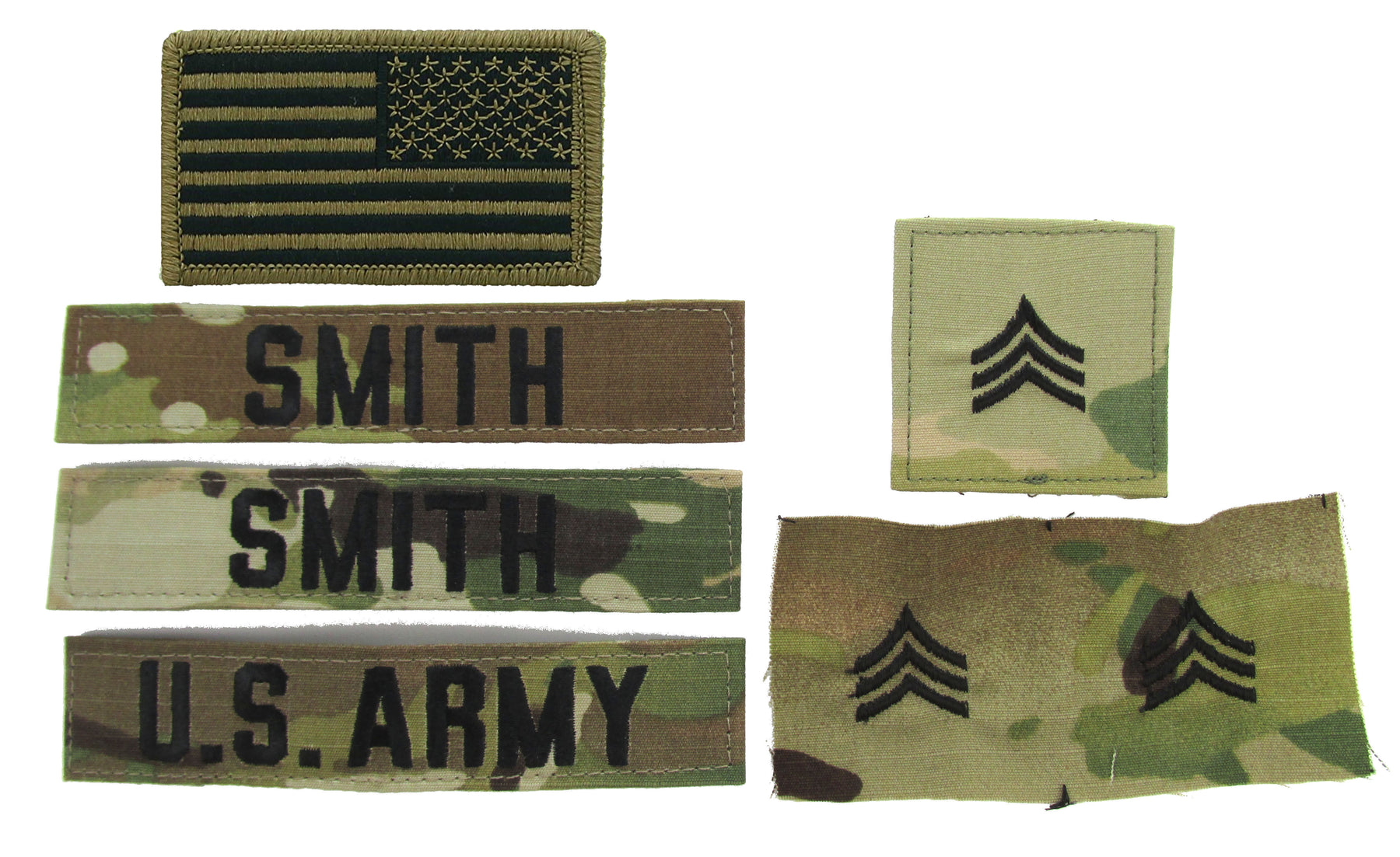 OCP Uniform Name Tapes for Army ACU - Set of 3 Last Name