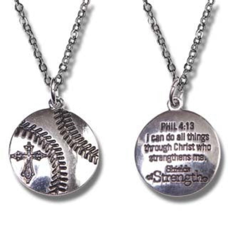 Women's Baseball with Cross Necklace - Phil 4:13