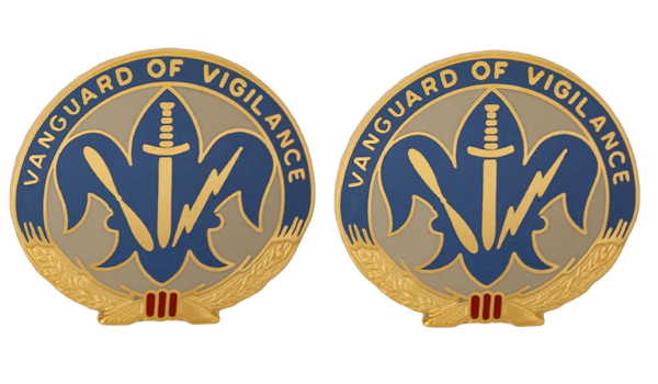 205th Military Intelligence Brigade Unit Crest DUI - 1 Pair - VANGUARD OF VIGILANCE