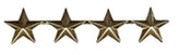 4 Star General Gold Large Pin