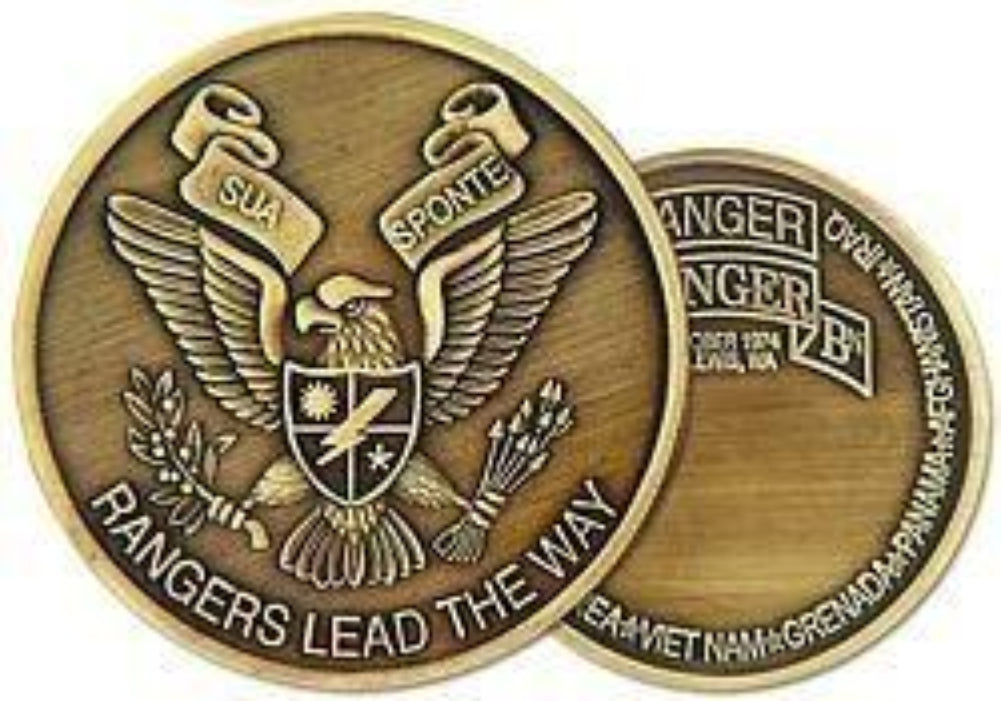 2nd Ranger Battalion Challenge Coin - Bronze or Nickel Finish