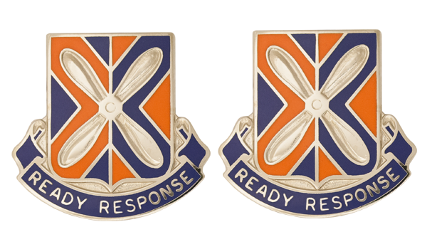 244th Aviation Battalion Unit Crest DUI - 1 Pair - READY RESPONSE