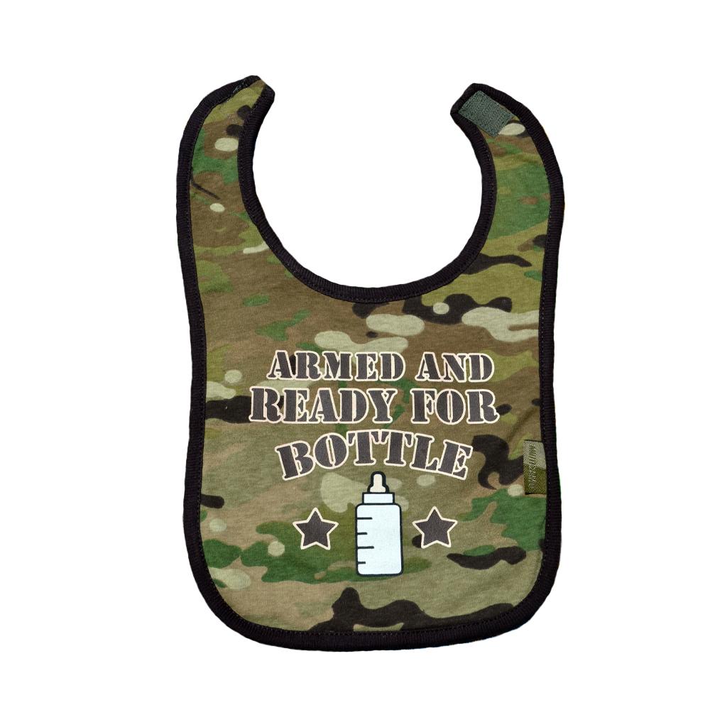 Trooper Multicam/OCP Armed and Ready Baby Bib