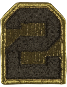 2nd Army Subdued Patch - Army BDU Subdued CLOSEOUT Buy Now and Save !