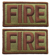 2 Pack of Air Force FIRE OCP Patch Spice Brown - Fire Fighters