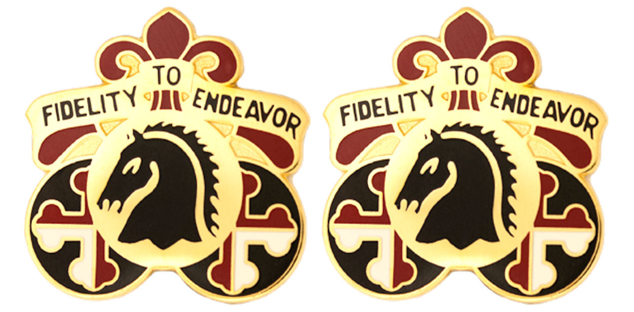 300th Sustainment Brigade Distinctive Unit Insignia - Pair - FIDELITY TO ENDEAVOR