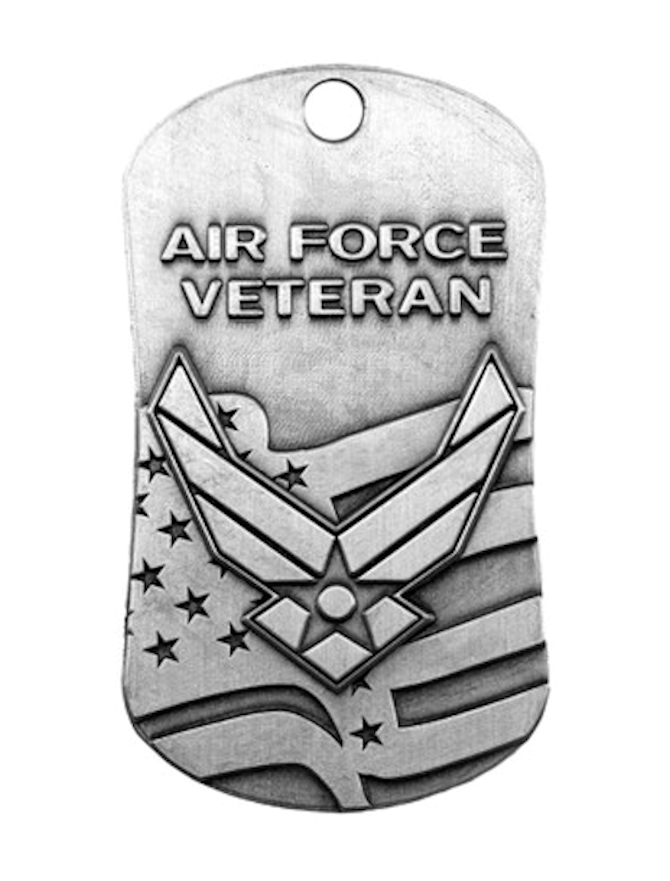 Air Force Veteran Dog Tag Necklace - Isaiah 40:31
