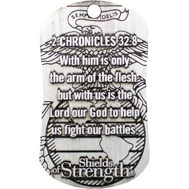 Marine Brother Dog Tag Necklace - Chronicles 32:8