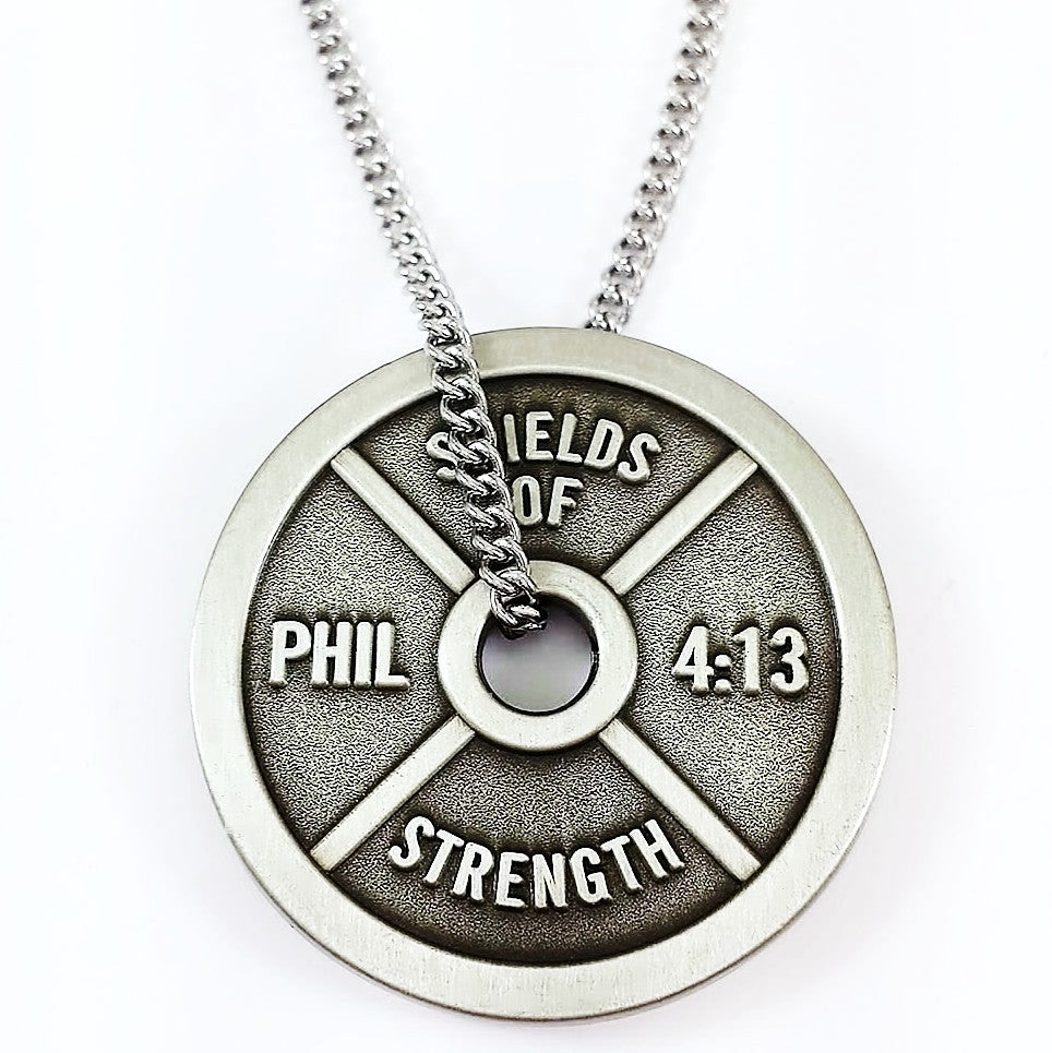 Women's Weight Plate Necklace - Phil 4:13