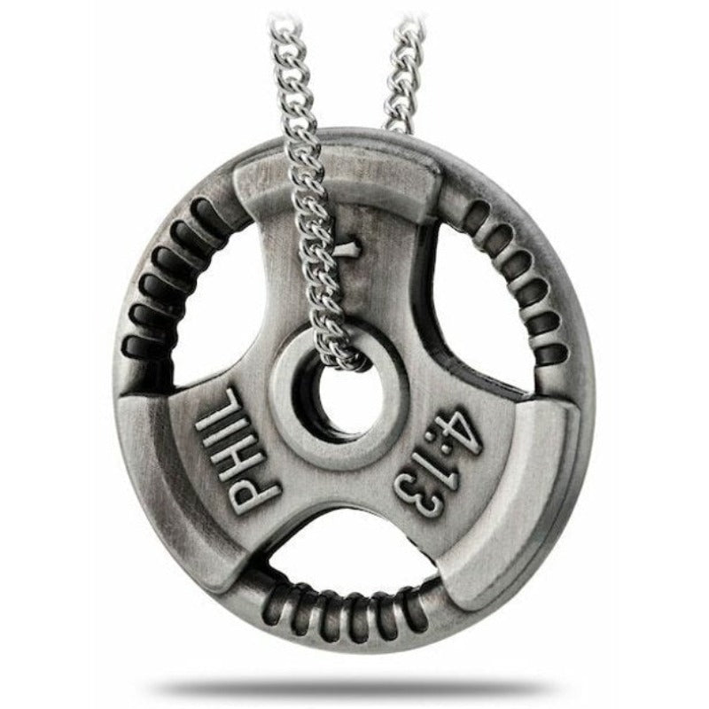 Women's Grip Weight Plate Necklace - Phil 4:13