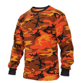 Rothco Long Sleeve Colored Camo T-Shirt Savage Orange Camo