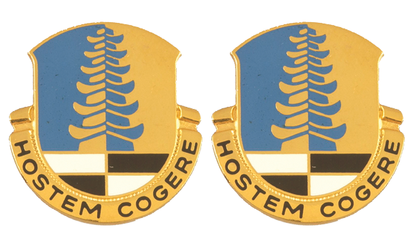 319th Military Intelligence Battalioin Unit Crest DUI - 1 Pair - HOSTEM COGERE