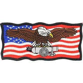 Eagle Emblems PM0219 Patch-USA,Eagle,Cannon (4.5 inch)
