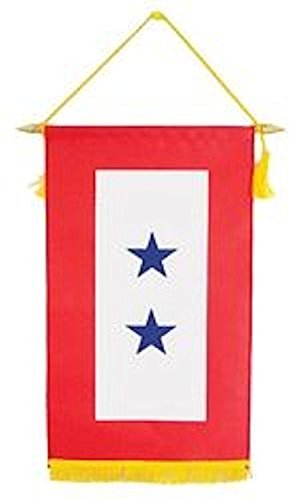 Family Member Military Service Banner - 2 BLUE STARS