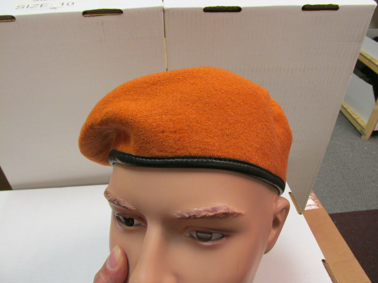 Czech Military Beret ORANGE/RED - European Military Surplus Beret -Various Sizes