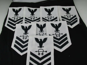 Lot of 8 - Authentic Military Surplus U.S. Navy Ratings - PO1 Sonar Technician