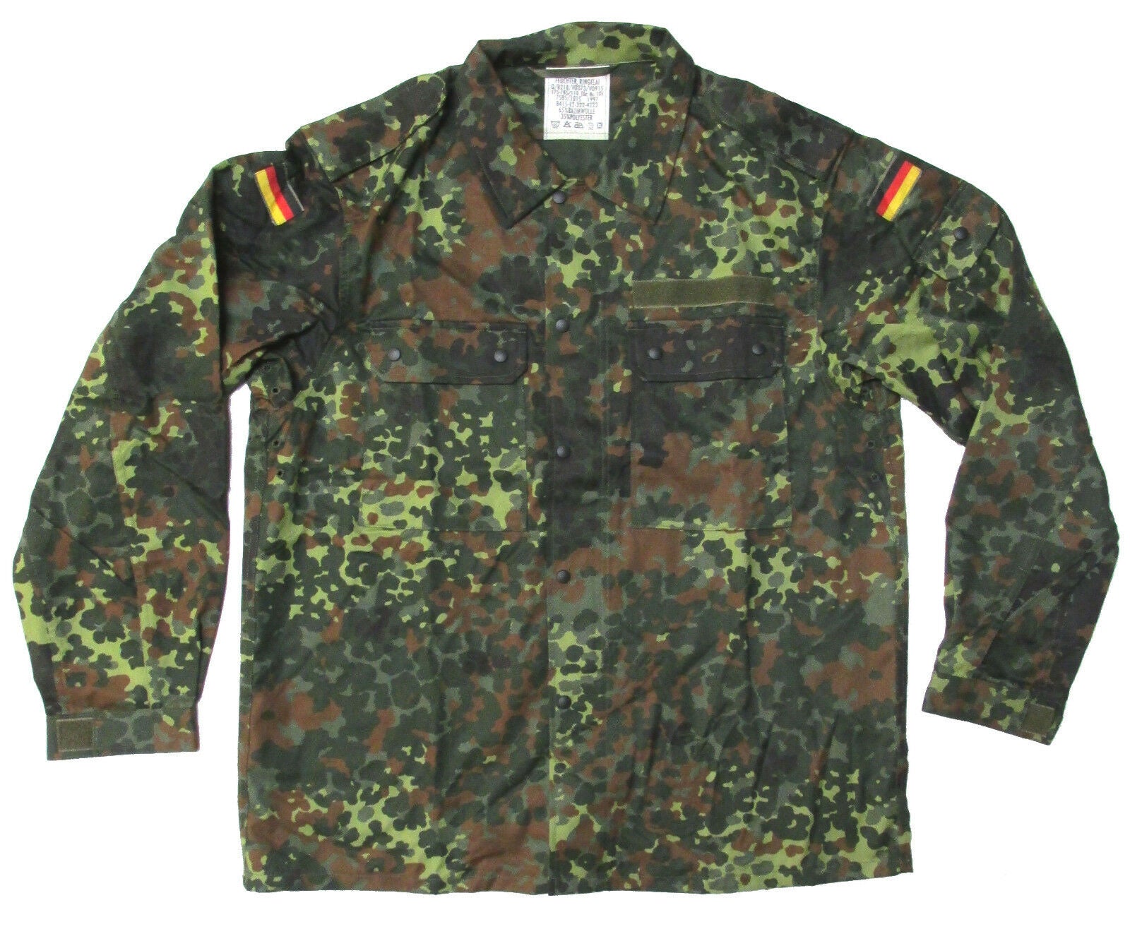 CLEARANCE - Flecktarn Camouflage German Army Shirt/Jacket - NEW Unissued - One Size Remaining!