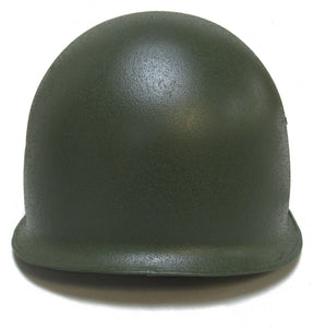 Reproduction U.S. M1 Helmet with Woodland Camo Cover and Band