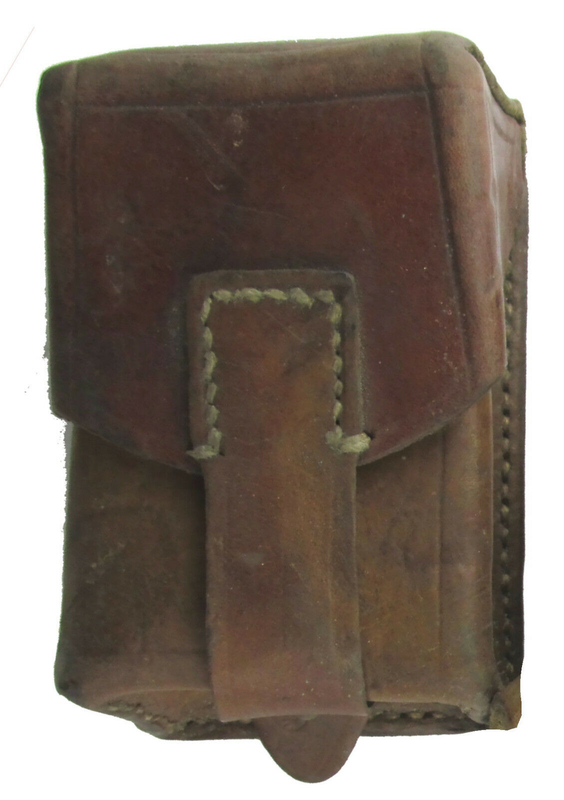 Serbian Leather Pouch with Brass Fastener - Military Surplus