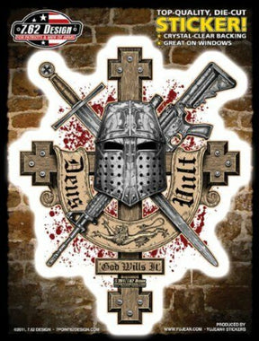 Military Decal - Deus Vult God Wills Sticker