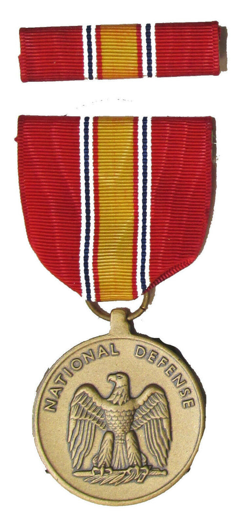 Defence Ribbon Authentic National Defense Medal & Ribbon Set - Genuine U.S. Military