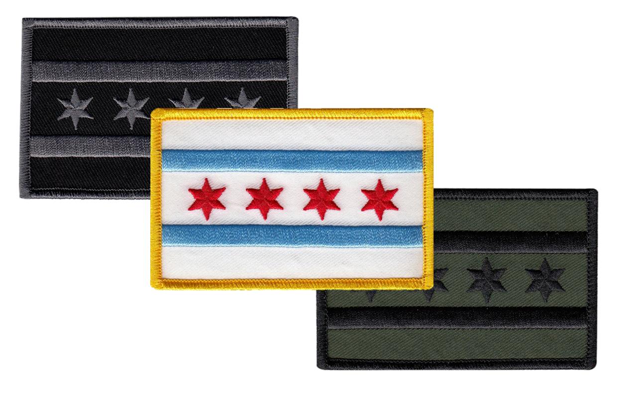 Chicago Flag Patch - Various Colors