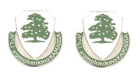 348th Regiment Unit Crest DUI - 1 Pair - ANLI YAMOHMIKMA KAMASSA