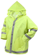 Safety Reflective Rain Jacket - Safety Green