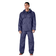 Rothco 2 Piece Microlite PVC Rainsuit Navy Blue