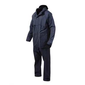 Rothco 2 Piece Microlite PVC Rainsuit Navy Blue