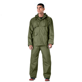 Rothco 2 Piece Microlite PVC Rainsuit Olive Drab