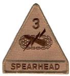 3rd Armored Desert Patch - Closeout Great for Shadow Box