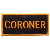 Eagle Emblems PM0216 Patch-Army,Tab,Coroner (GLD/Blk) (4 inch)