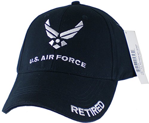 Eagle Crest U.S. Air Force Retired Baseball cap, Navy Blue, Adjustable