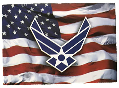 American Flag with U.S. Air Force Symbol - Novelty Military Magnet