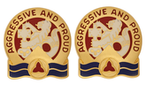 416th Engineer Group Unit Crest - Pair - AGGRESSIVE AND PROUD