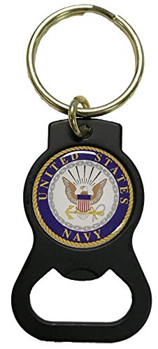 U.S. Navy Crest on Bottle Opener Key Tag