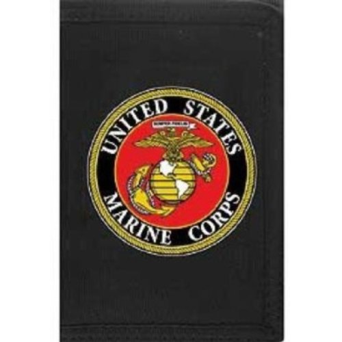 U.S. Military Merchandise WL0011 Nylon Wallet with Marines Logo Patch