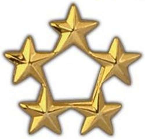 5 Star General Gold Large Pin